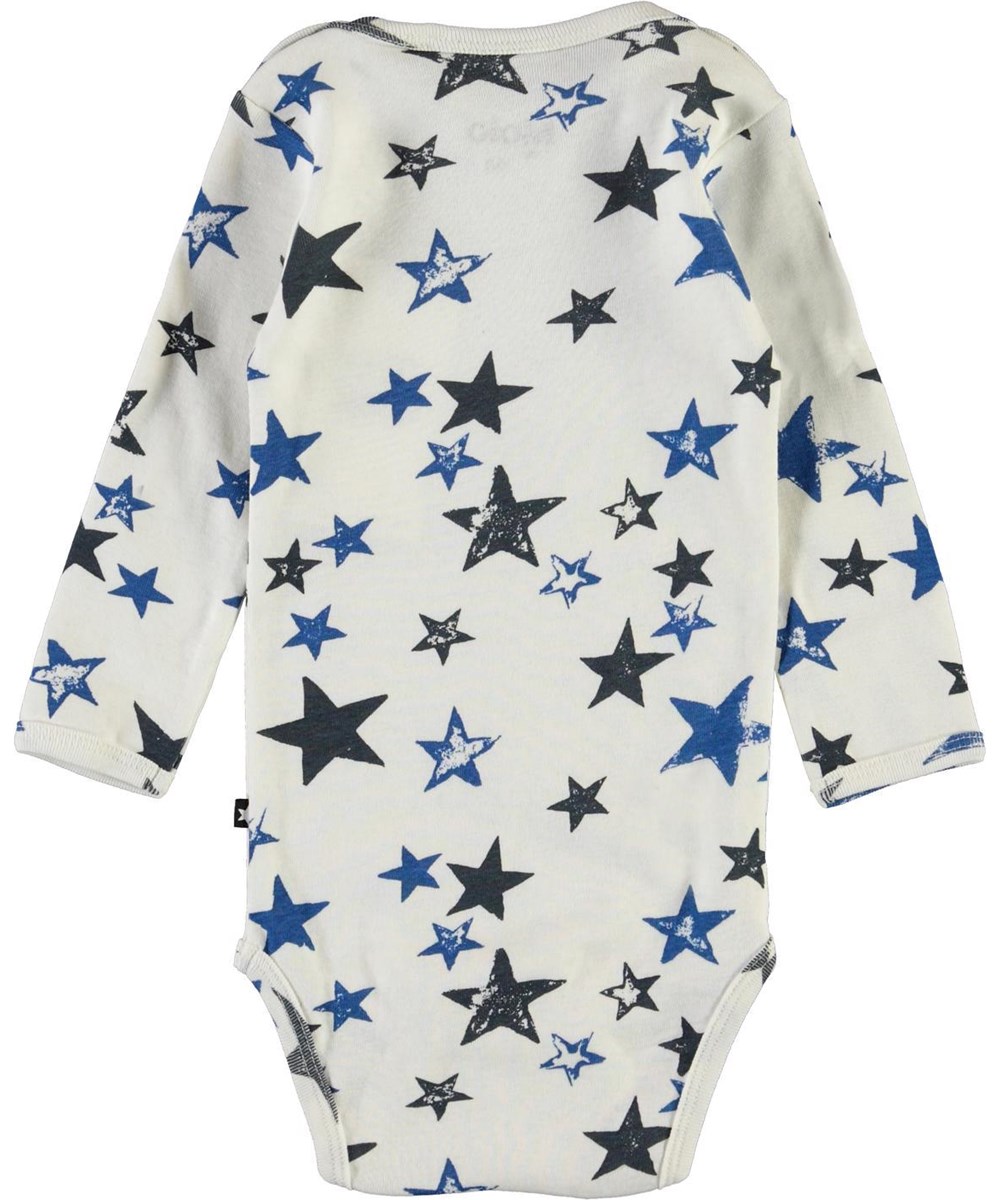 Foss - Stars - Økologisk hvid baby body med stjerner