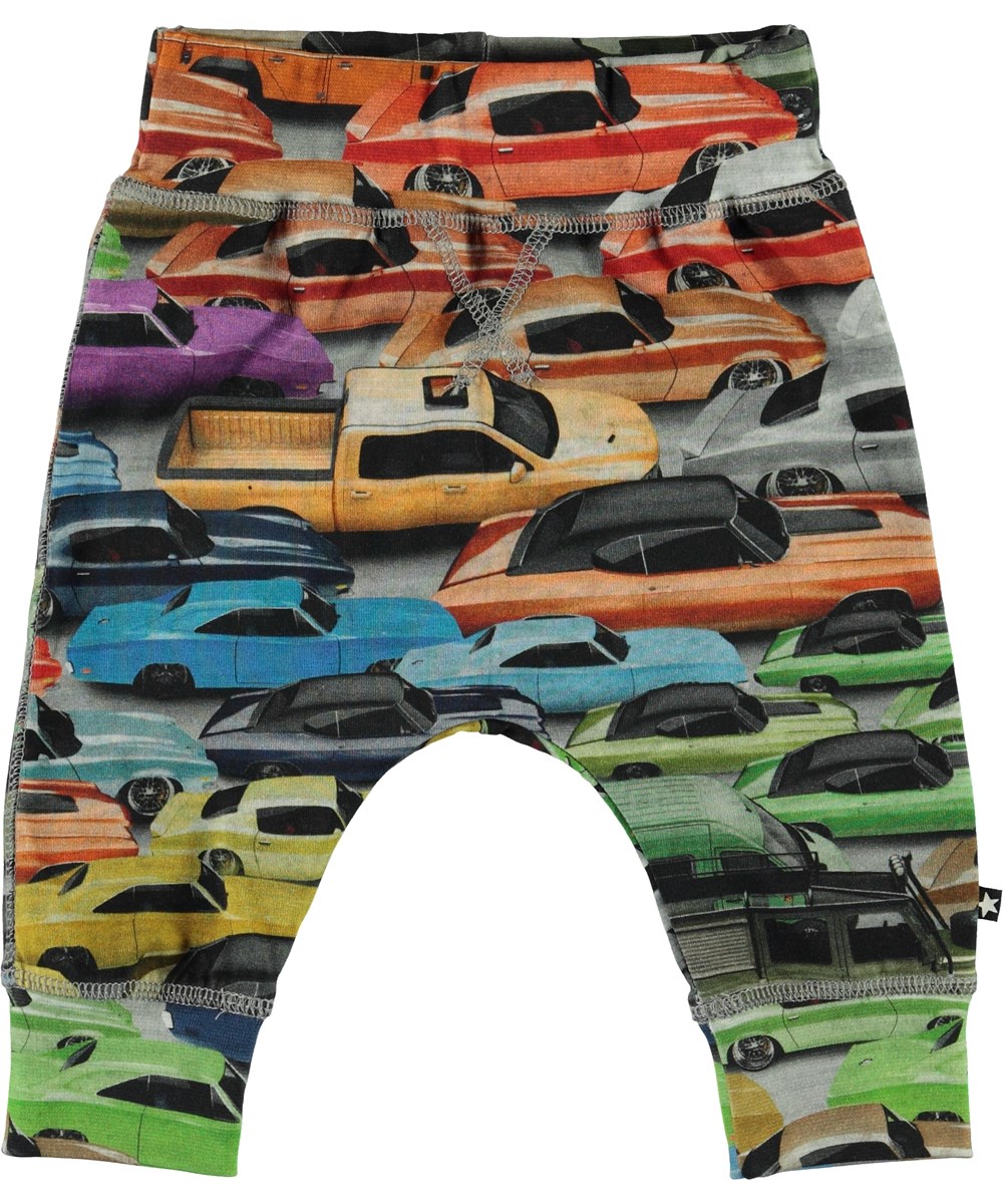 Sammy - Cars - Økologiske baby bukser med biler
