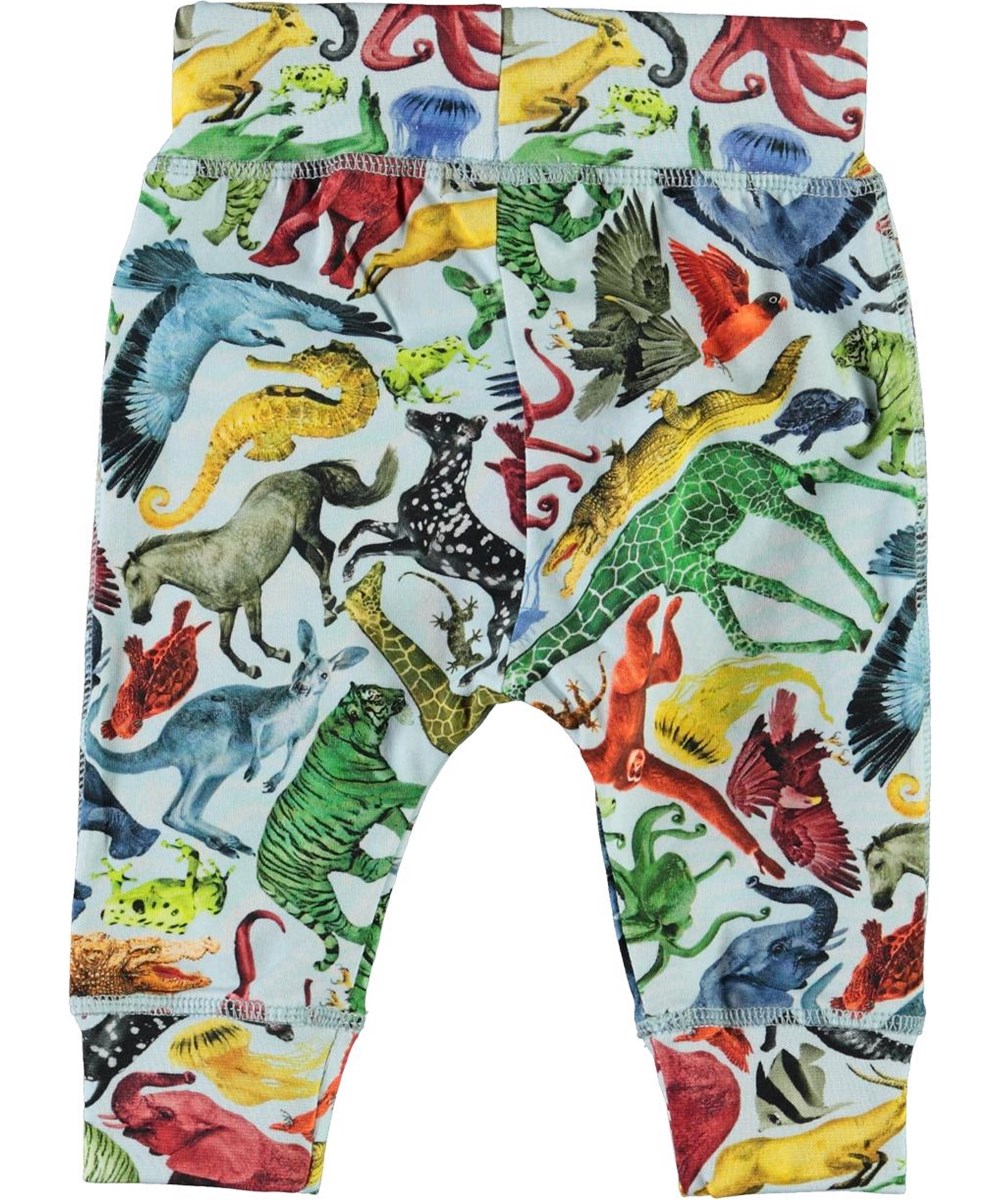 Sammy - Colourful Animals - Økologiske babybukser med dyre print