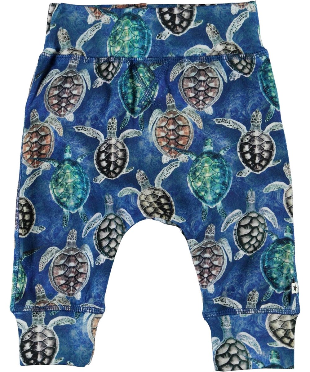 Sammy - Mini Turtles - Økologiske babybukser med skildpadder