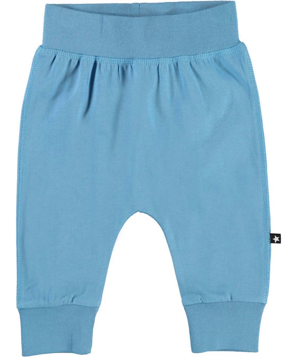 Sammy - Heritage Blue - Blå bløde babybukser økologisk