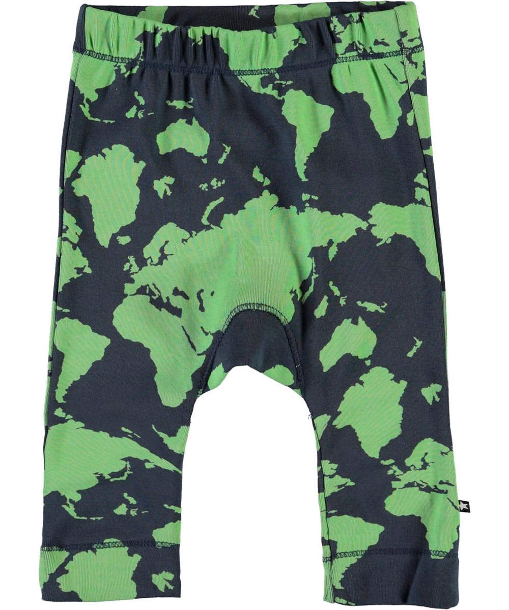 Seb - Small World - Babybukser med print af verdenskort