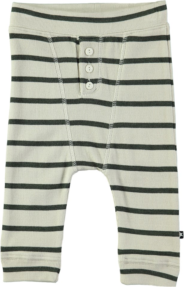 Simpson - Deep Forest Stripe - Stribede baby bukser i rib