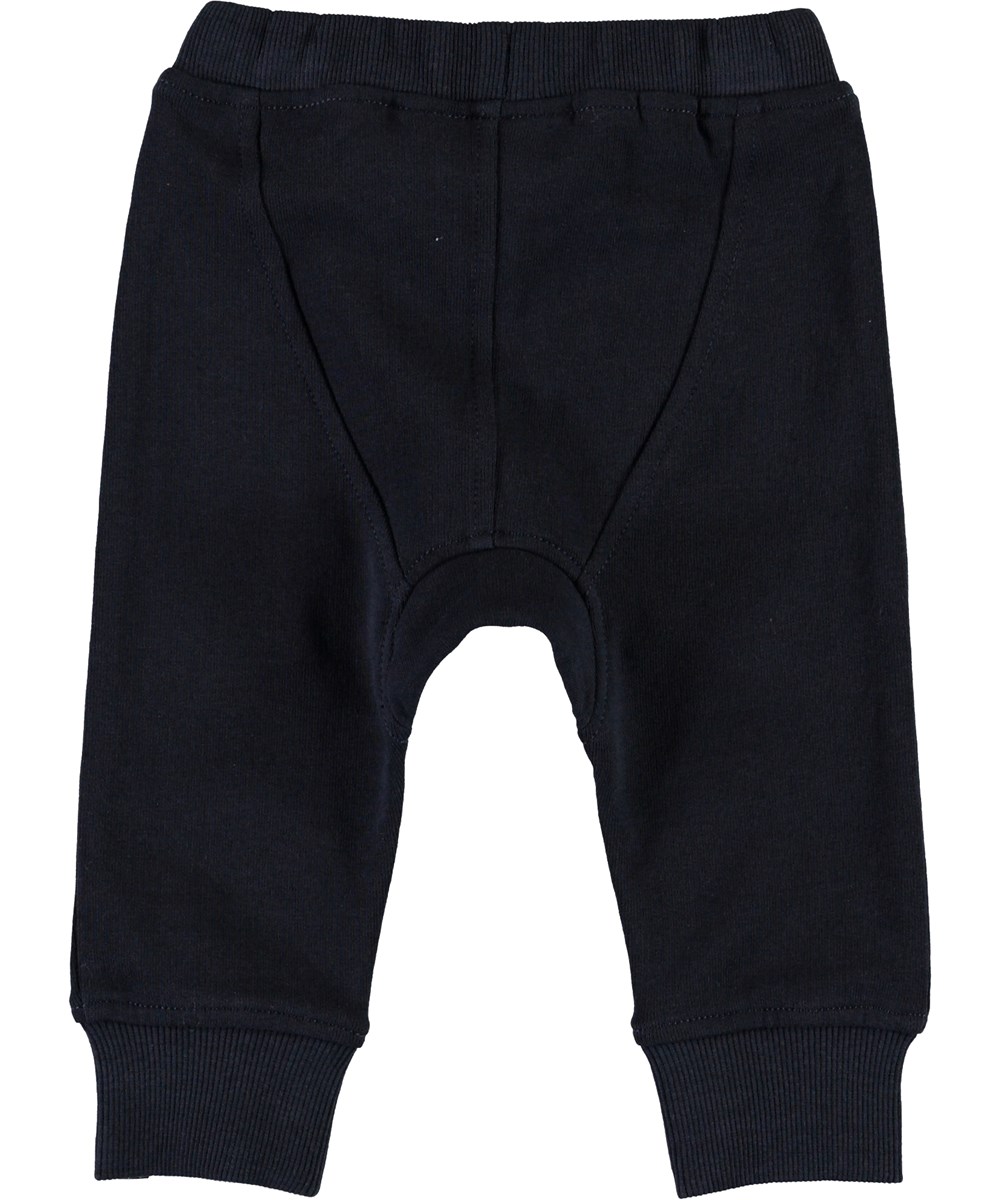 Stan - Dark Navy - Økologiske blå baby sweatpants