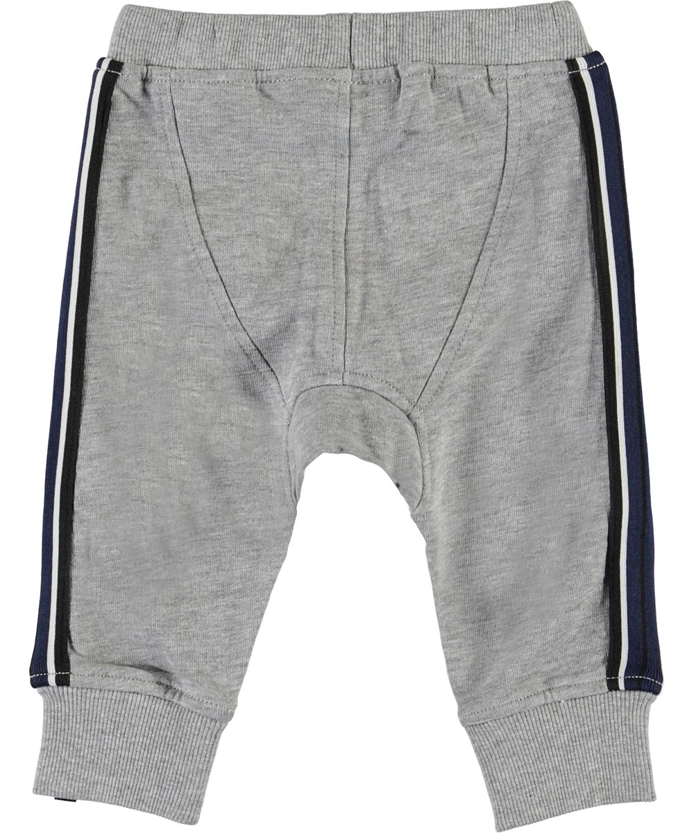 Stan - Grey Melange - Grå baby sweatpants