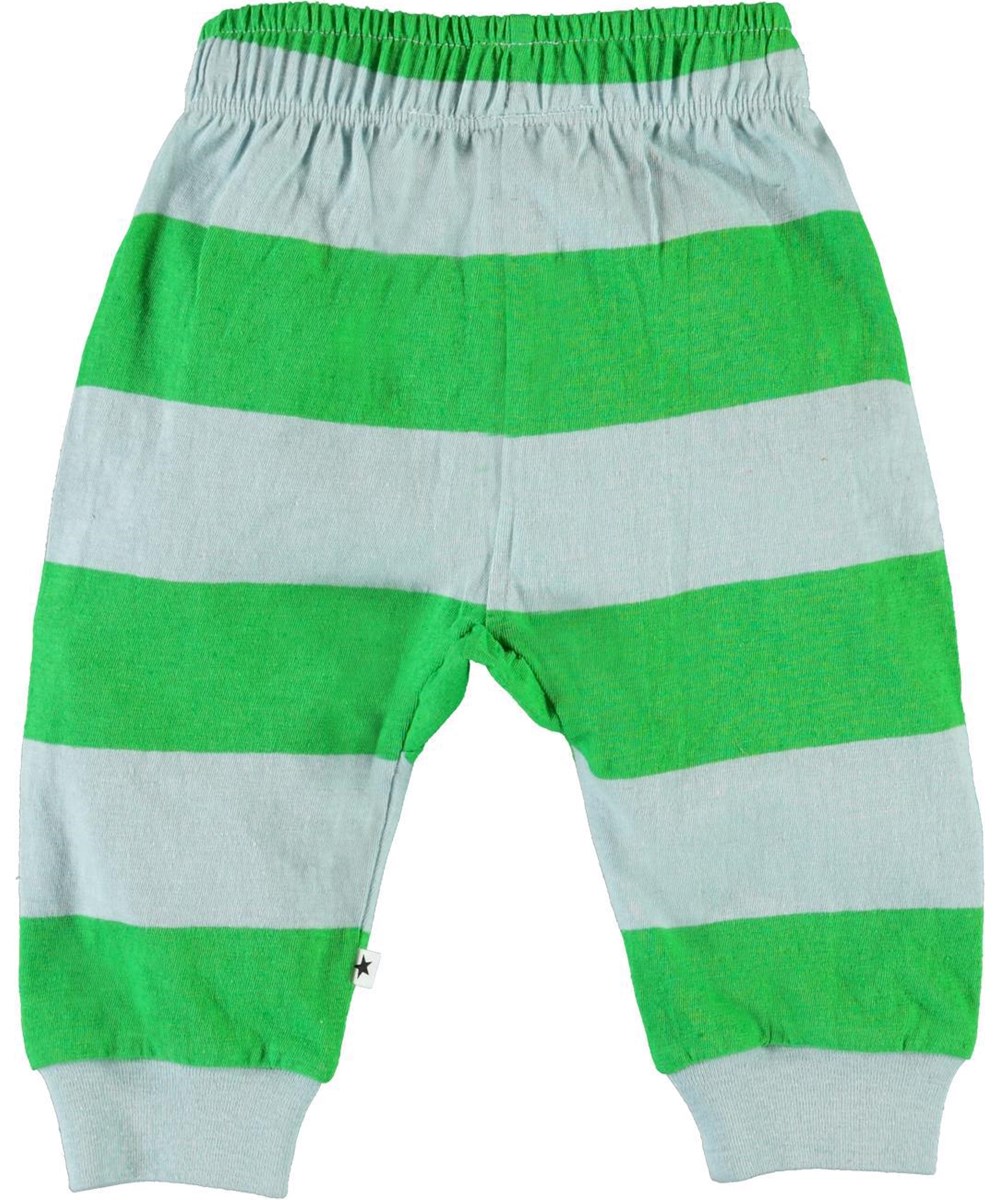 Summ - Sterling Stripe - Blå og grønne stribede baby bukser