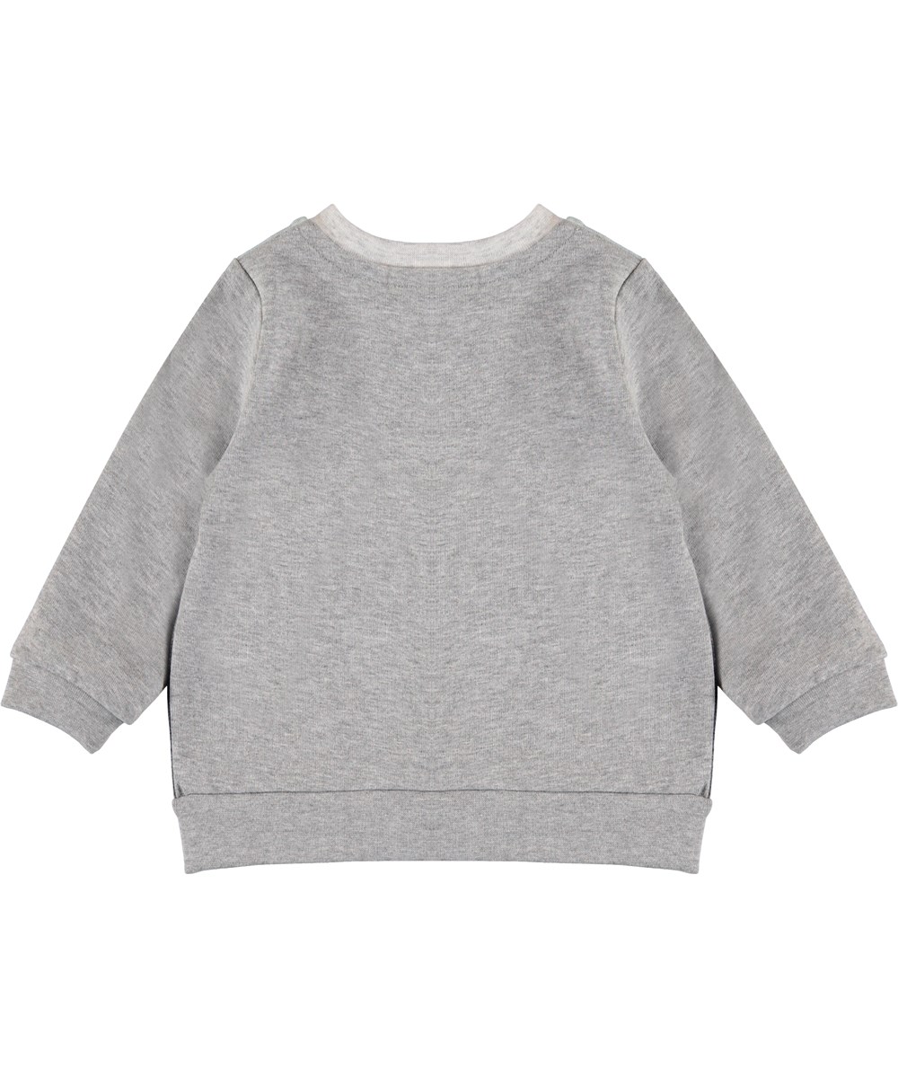 Drive - Grey Melange - Økologisk baby sweatshirt med biler