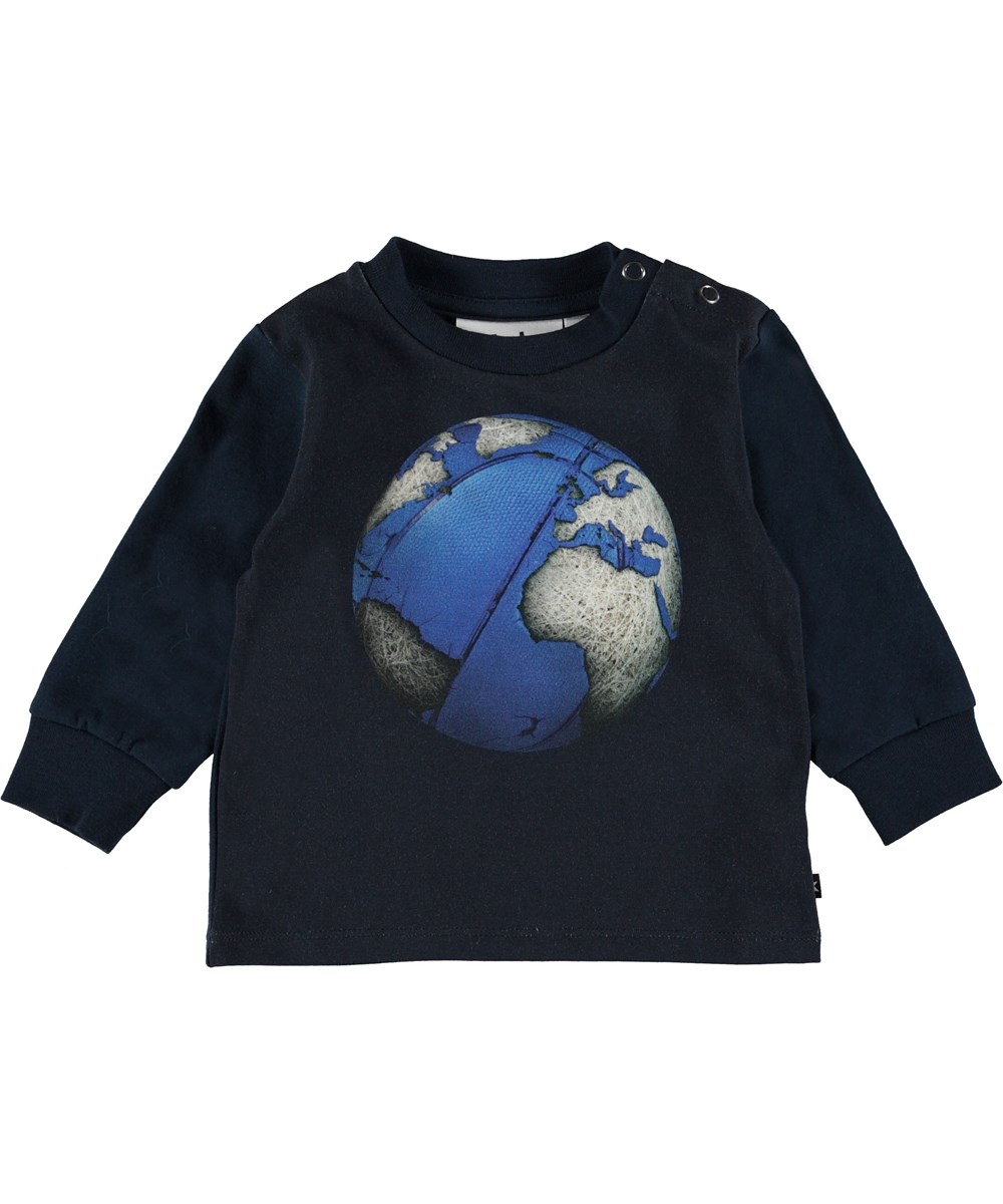 Eloy - Basket Globe - Baby bluse med fodbold planet.