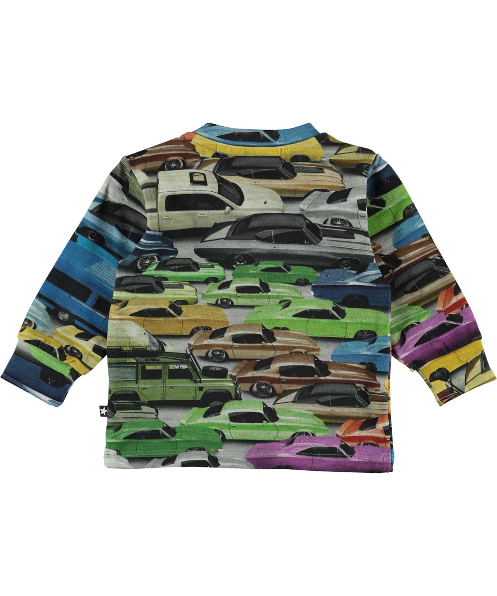Eloy - Cars - Økologisk baby sweatshirt med biler