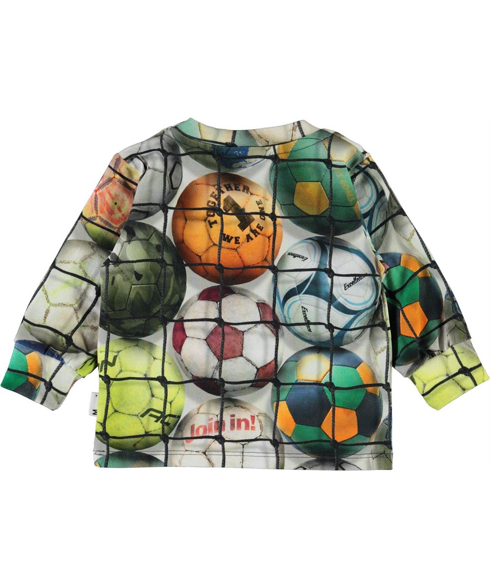 Eloy - Footballs - Økologisk baby bluse med fodbolde