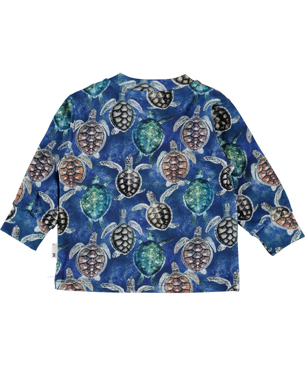 Eloy - Mini Turtles - Økologisk baby bluse med skildpadder