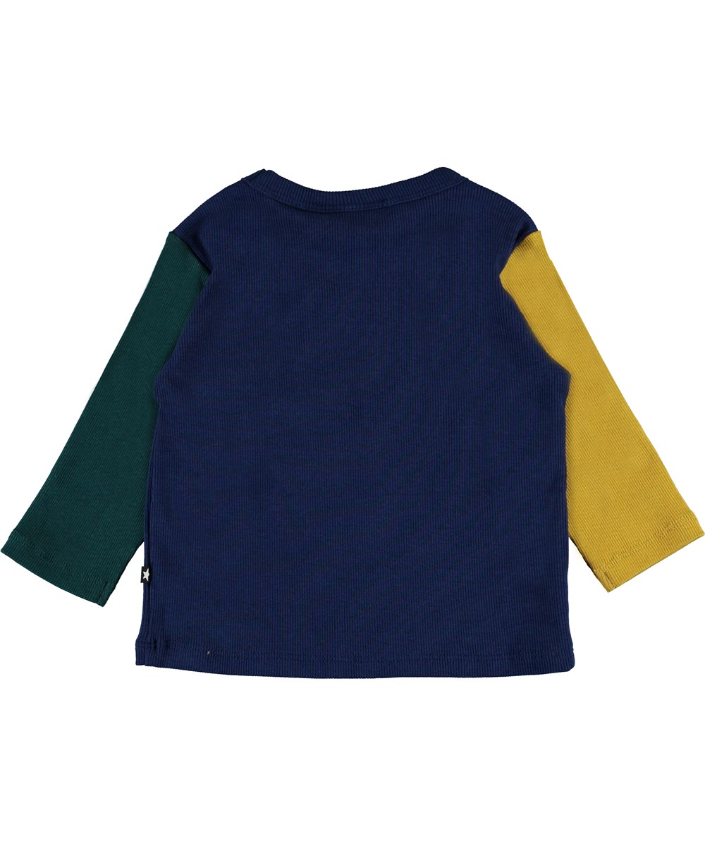 Elvo - Colour Block - Baby bluse i color block rib
