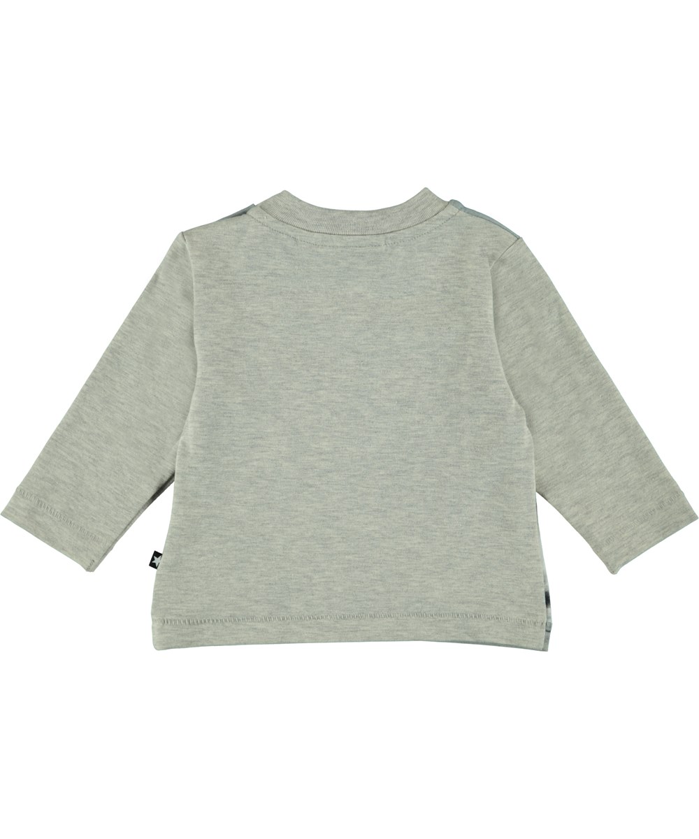 Enovan - Autonomous Car - Langærmet grå t-shirt med bil på maven. 