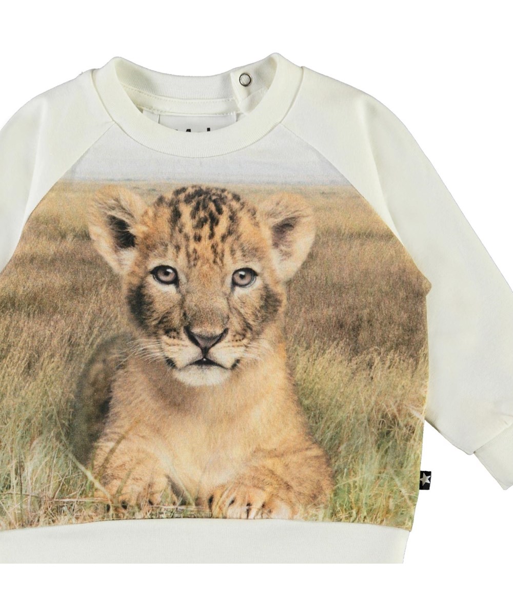 Esco - Young Lion - Økologisk hvid løve baby bluse