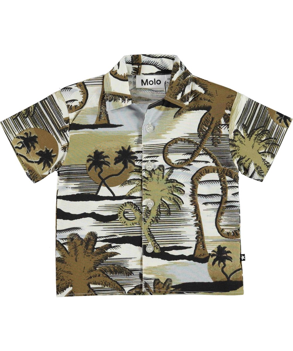 Eyou - Sunset Smiles - Økologisk Hawaiiskjorte baby palmer 