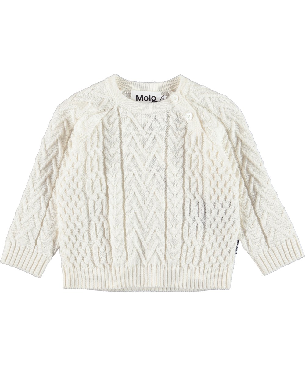 Bjork - White Star - Hvid baby strikbluse