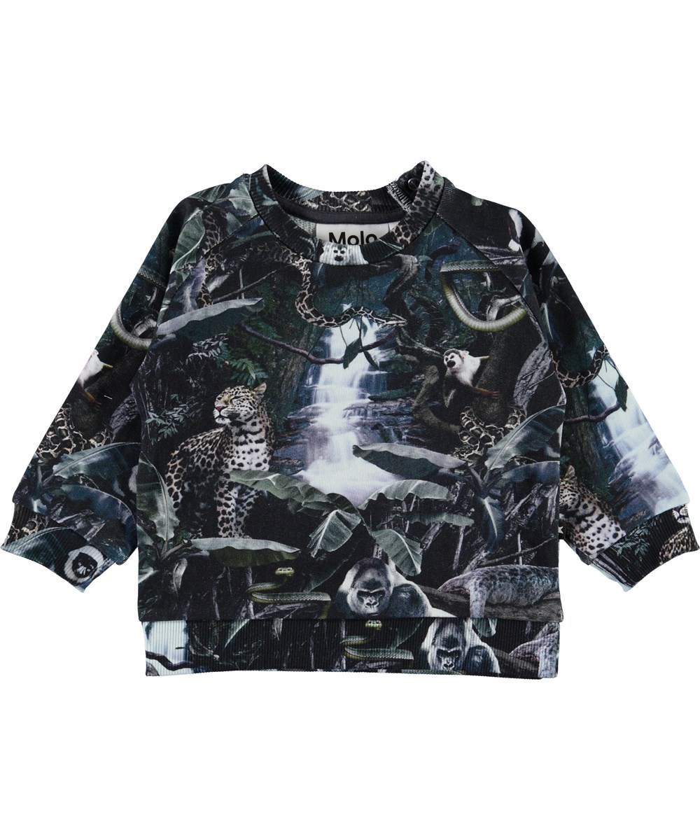 Disco - Moonlit Jungle - Økologisk baby bluse med dyr