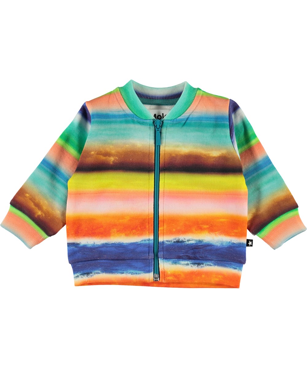 Duff - Sunset Stripe - Baby sweatshirt med farverige striber