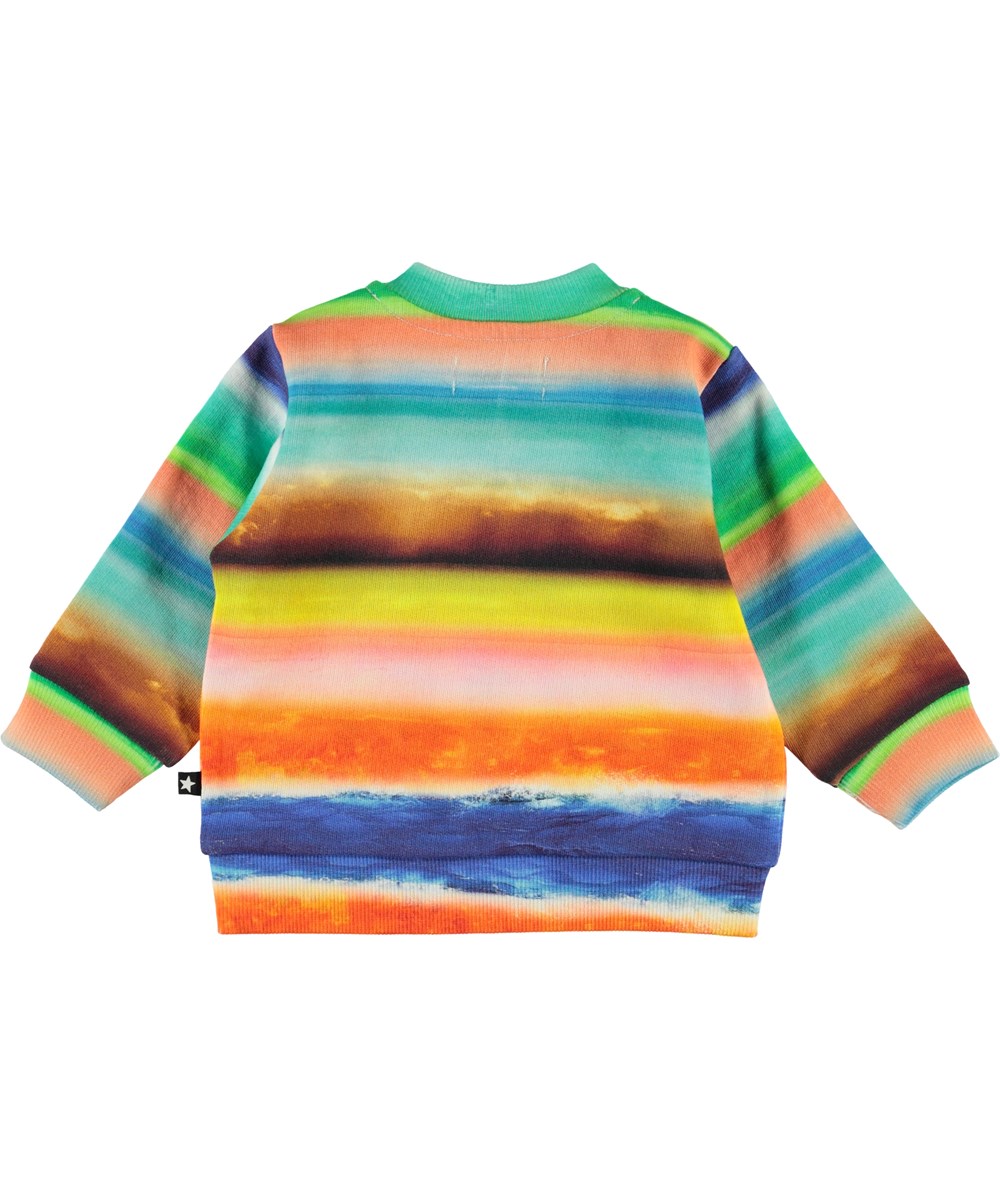 Duff - Sunset Stripe - Baby sweatshirt med farverige striber