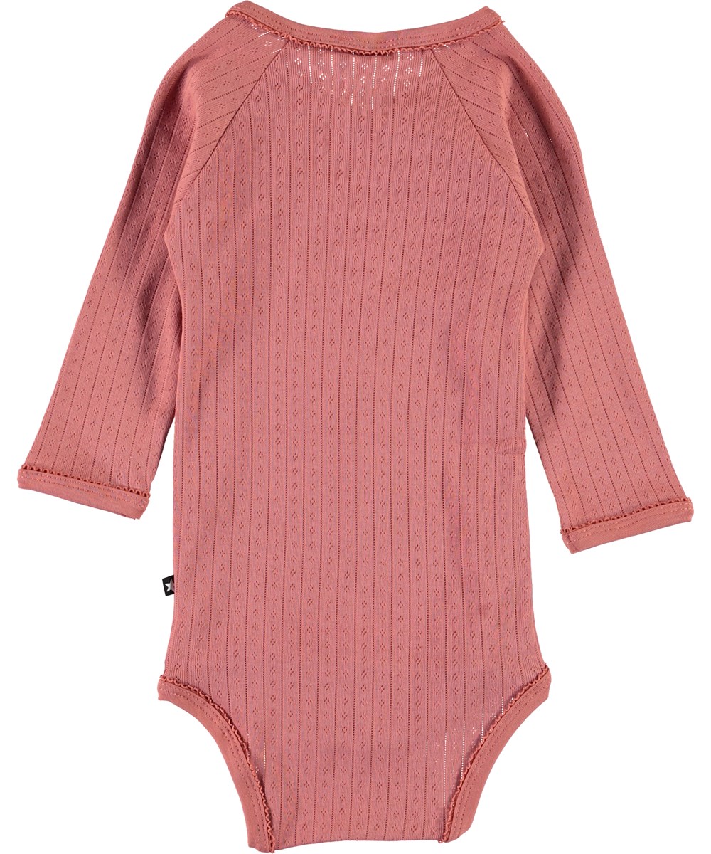 Faye - Desert Sand - Ekologisk rosa babybody
