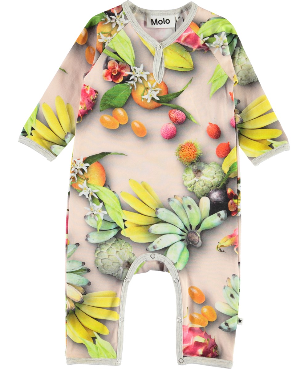 Fiona - Tutti Frutti - Ekologisk baby heldräkt med frukter