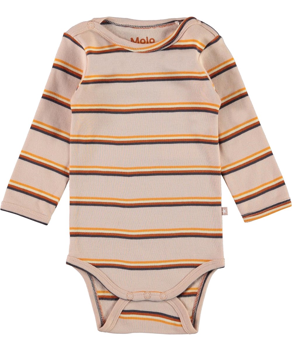 Foss - Cameo Stripe - Ekologisk rosa body med ränder