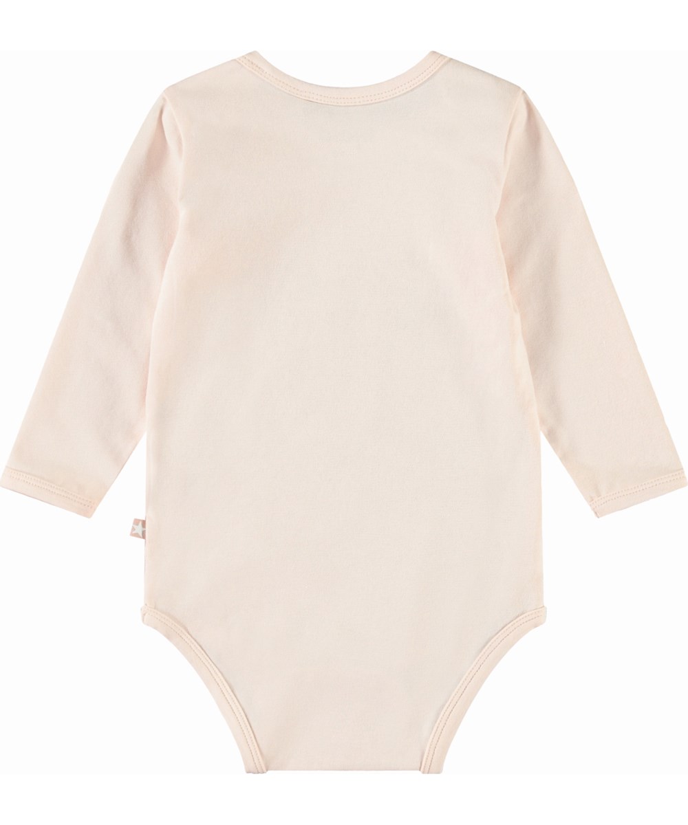 Foss - Dadelion Circle - Långärmad ekologisk bomullsbody för baby med maskrosmönster.