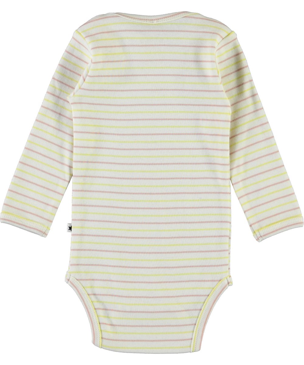 Foss - Striped Blush - Ekologisk babybody med ränder