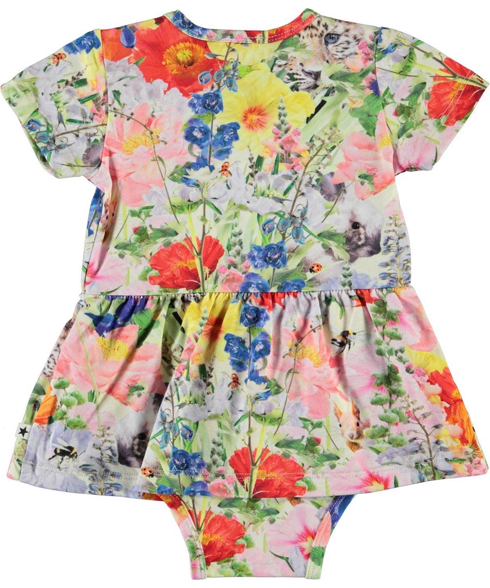 Frannie - Hide And Seek - Babybody med kjol och blommotiv