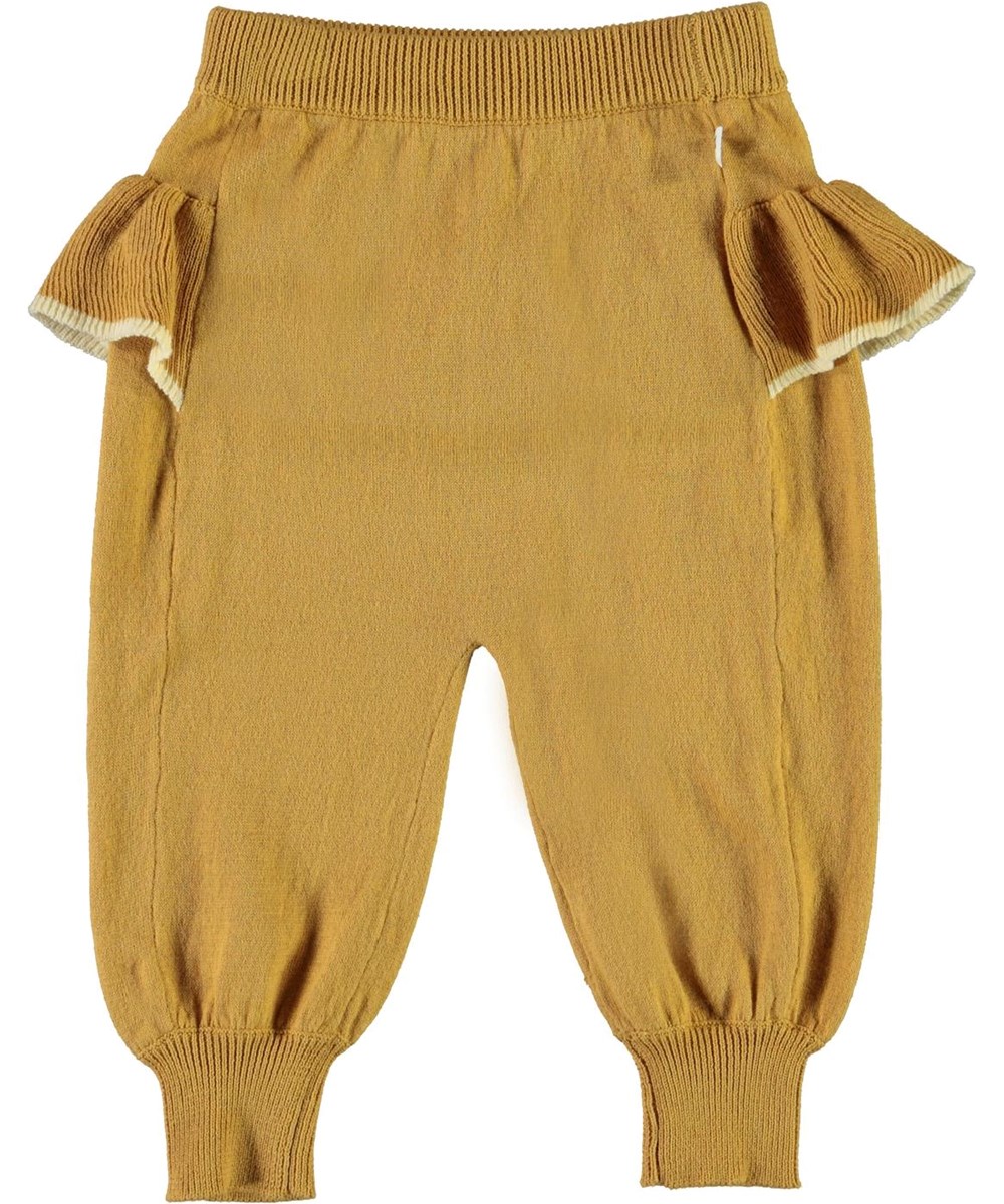 Sanne - Honey - Gyllene stickade babybyxor