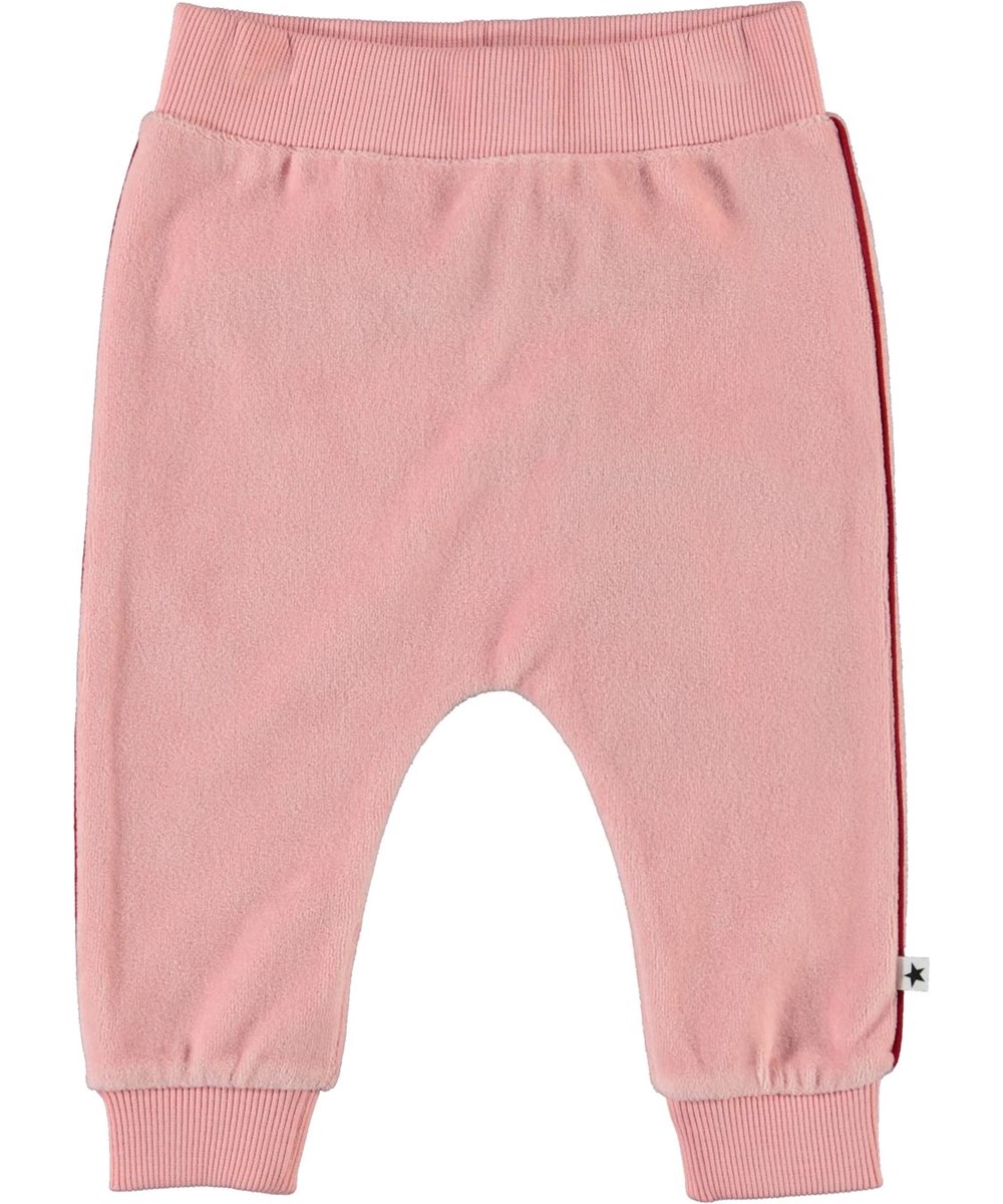 Shona - Rosequartz - Rosa velourbyxor till baby