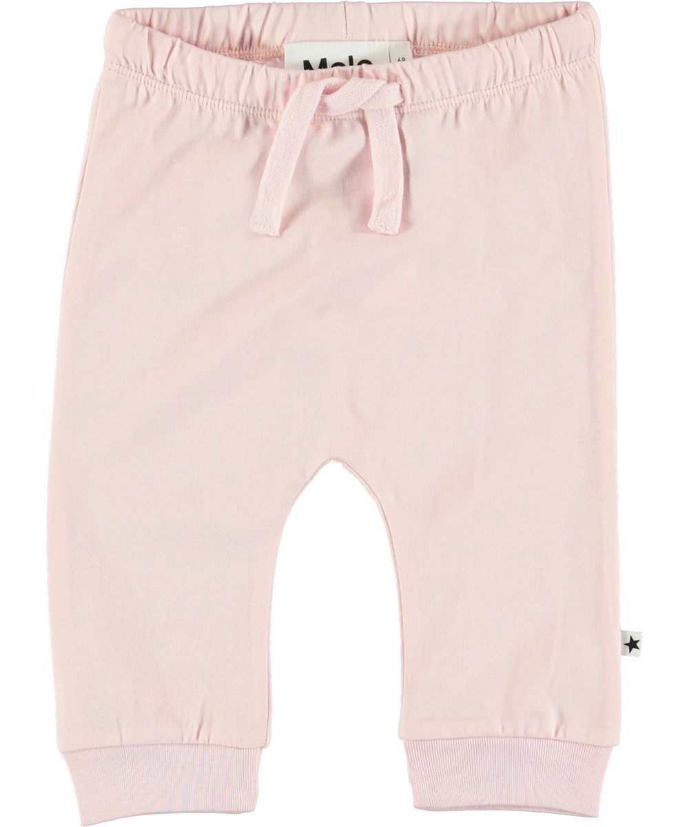 Sille - Chalk Pink - Ljusrosa baby byxor.