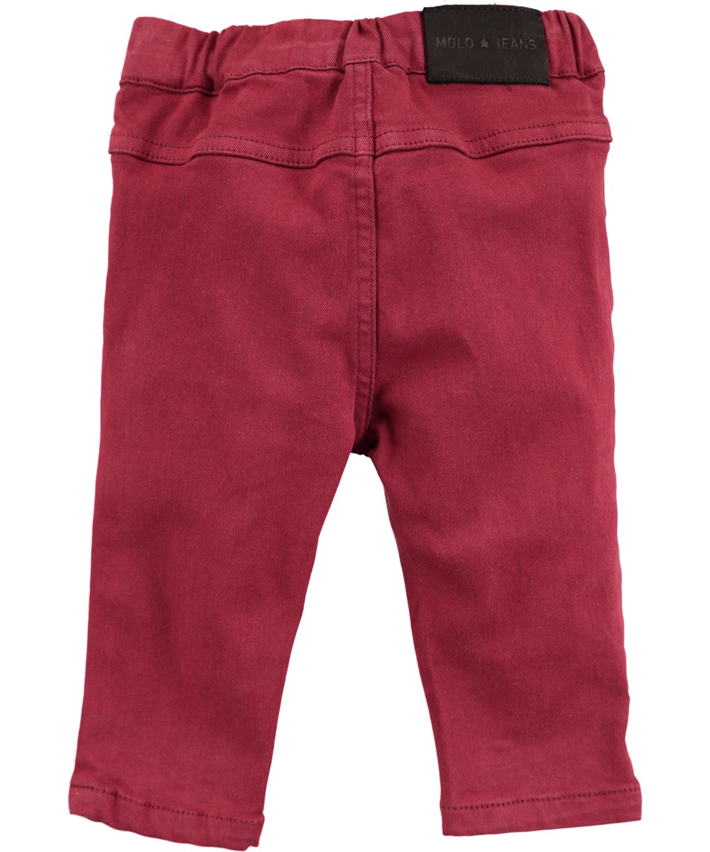 Simonetta - Boysenberry - Röda baby denim jeggings 