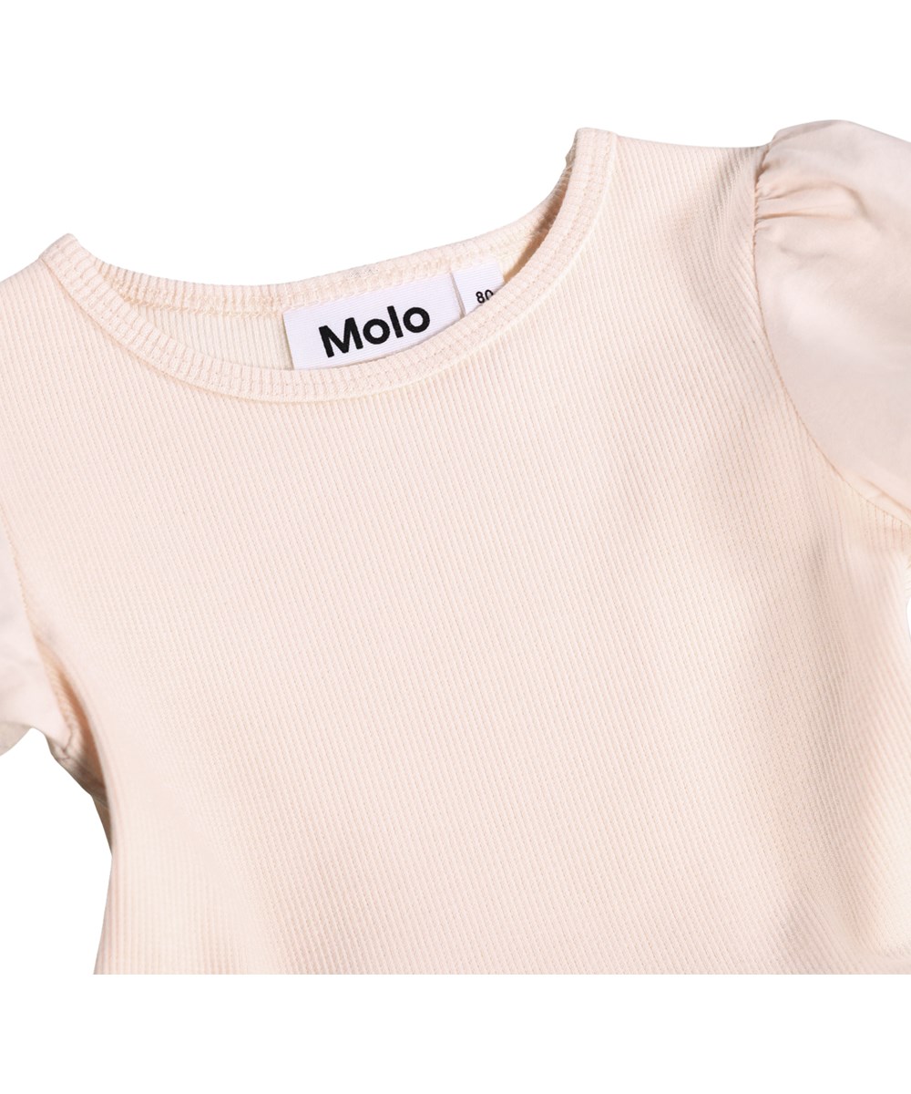 Caitlin - Cloud Pink - Rosa klänning för de små i ekologisk bomull med puffärmar