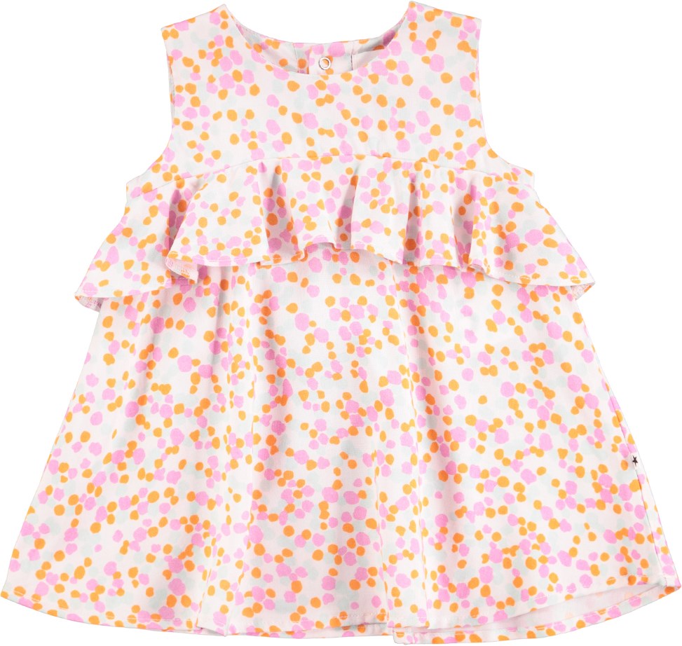 Catja - Random Dots - Bedårande prickig baby klänning med volangkant