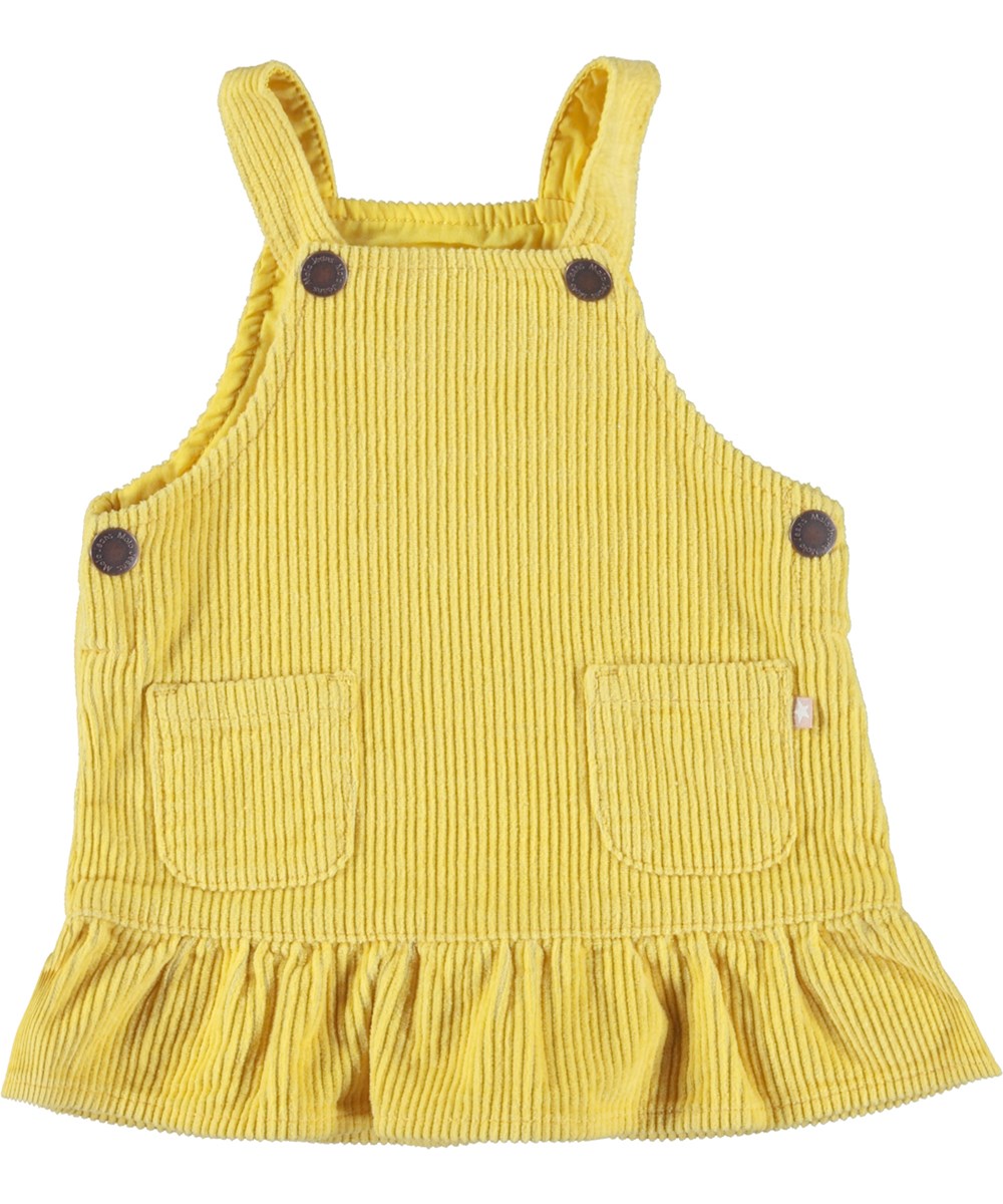 Celina - Mimosa Yellow - Babyklänning i gul manchester.