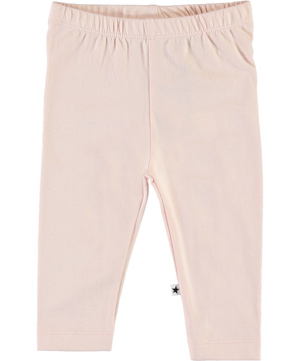 Nette Solid - Peach Blossom - Ekologiska rosa babyleggings