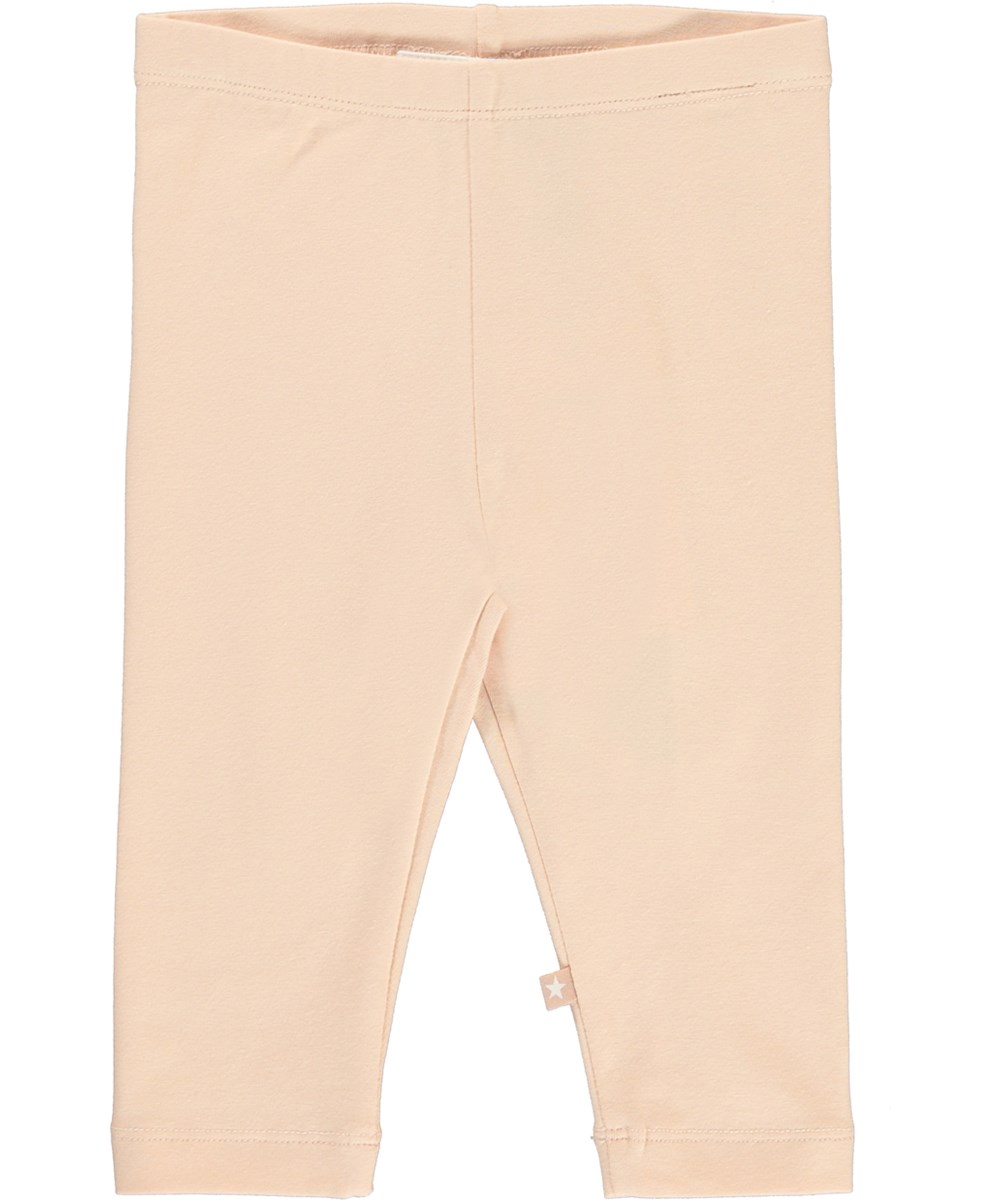 Nette Warm - Fluffy Rose - Ekologiska rosa babyleggings.