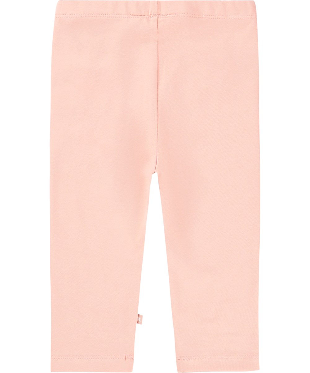 Nette Warm - Rose Cloud - Rosa babybyxor i tjock ekologisk bomull för baby.
