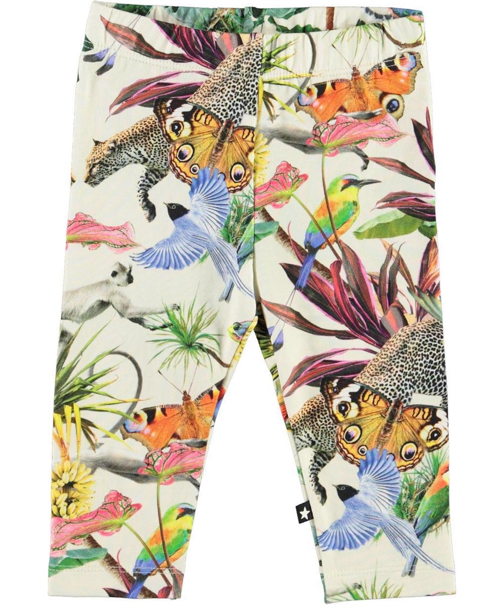 Stefanie - Imaginary Jungle - Ekologiska babyleggings med fantasijungel.