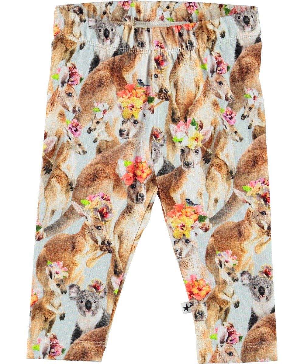 Stefanie - Kindred Kangaroo - Ekologiska baby leggings med kängurur