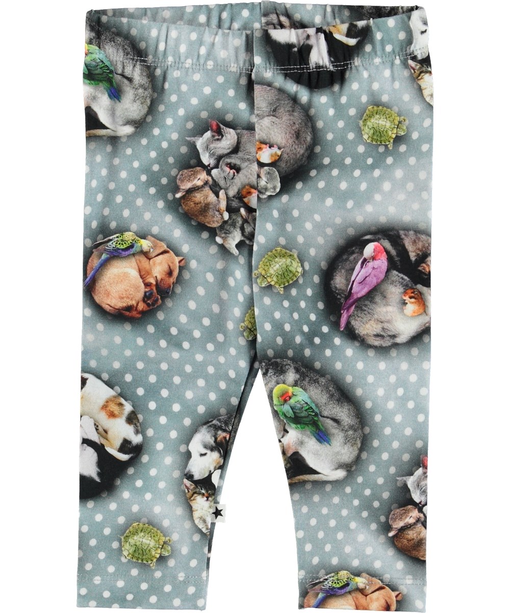 Stefanie - Pets'n Dots - Baby leggings med djur.