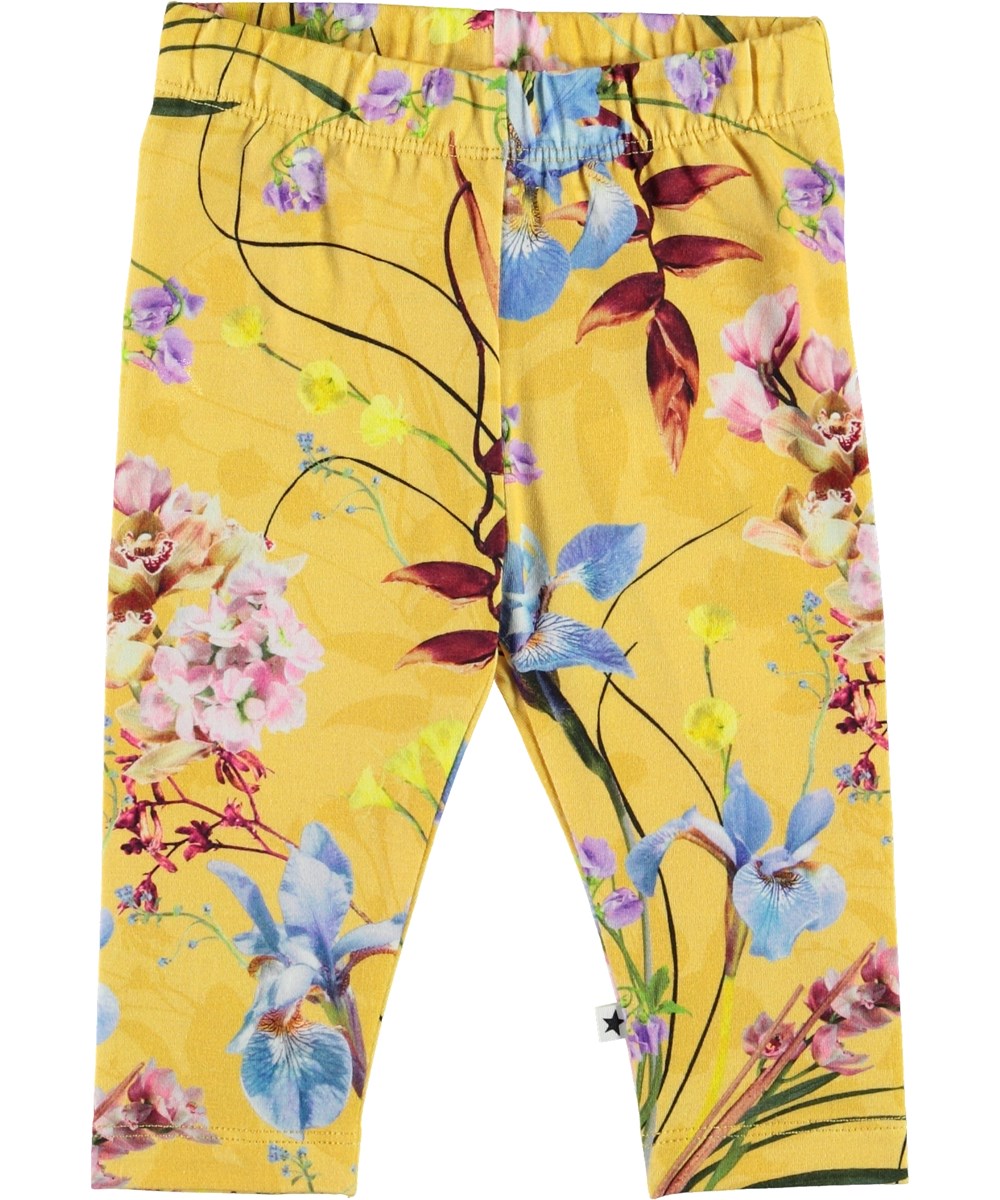 Stefanie - The Art Of Flowers - Ekologiska babyleggings med blommor