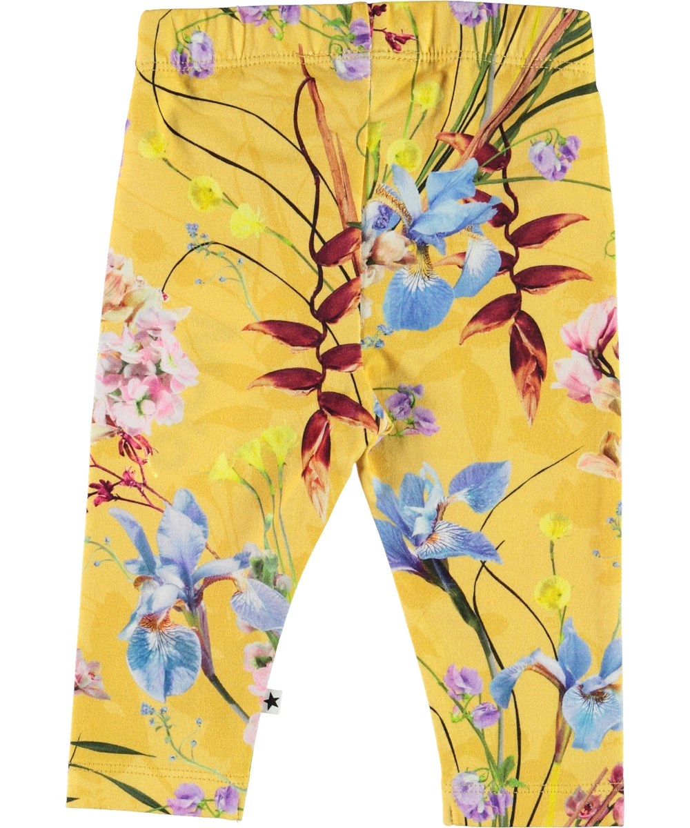 Stefanie - The Art Of Flowers - Ekologiska babyleggings med blommor