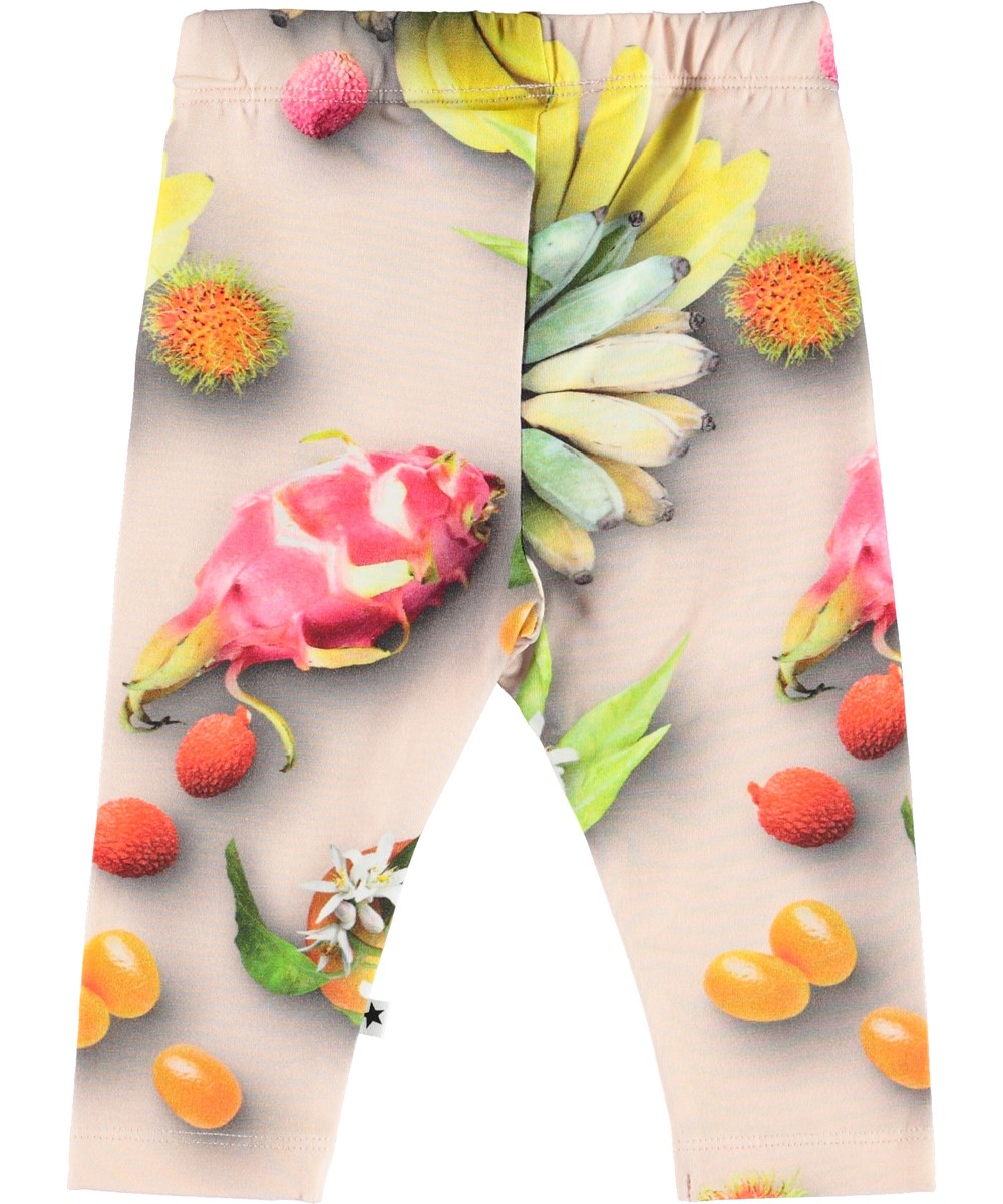 Stefanie - Tutti Frutti - Ekologiska baby leggings med frukter
