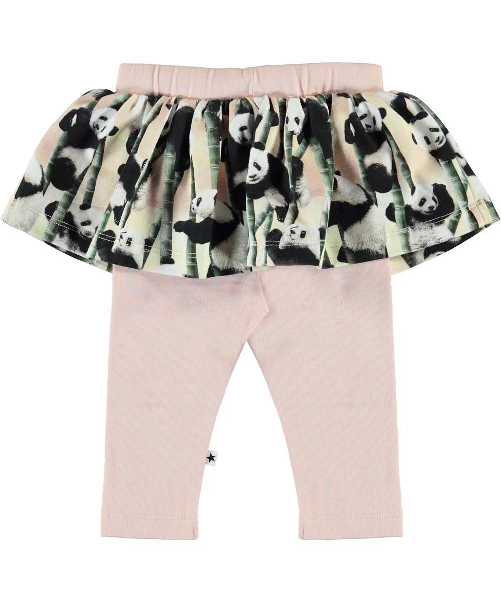Susan - Yin Yang - Ekologiska baby leggings med volang