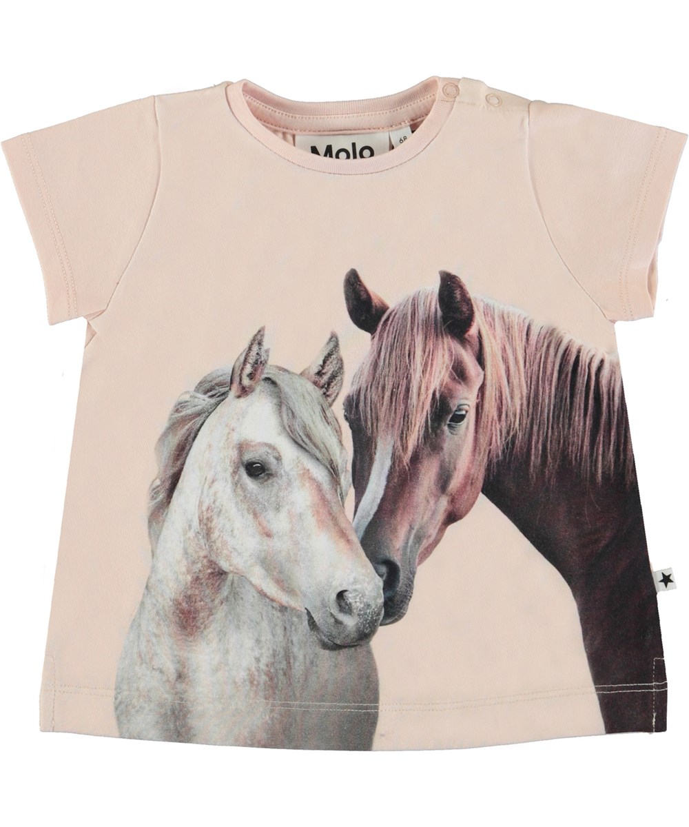 Elly - BFF - Ekologisk babyt-shirt med hästar.