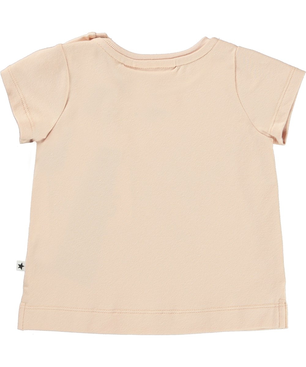 Elly - Flying Peace - Ekologisk rosa babytröja med fåglar.