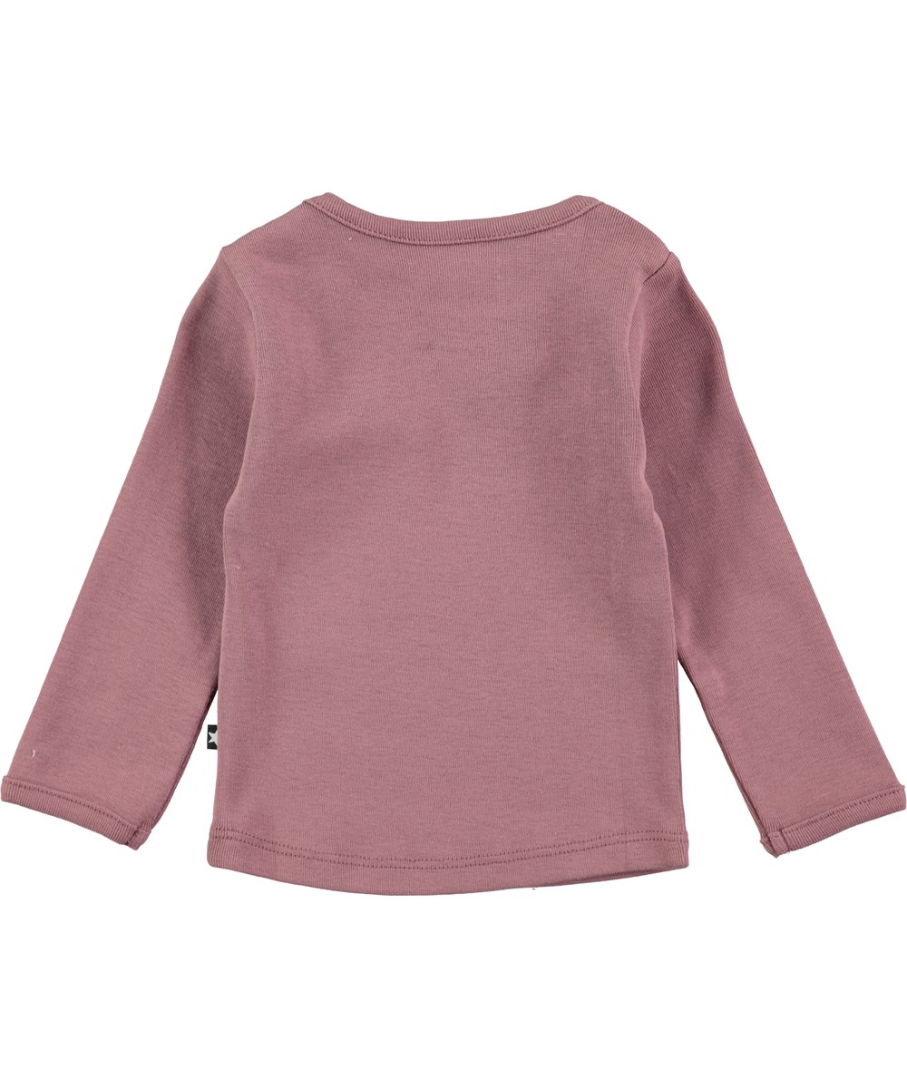 Elona - Purple Mist - Långärmad t-shirt med tryckknapp