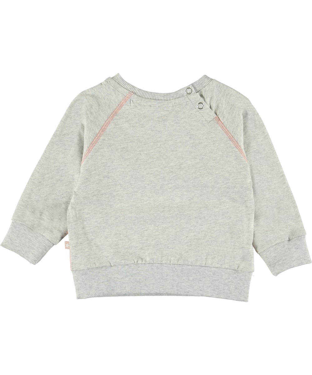 Elsa - Kitty Kitty - Grå baby blus med katt.